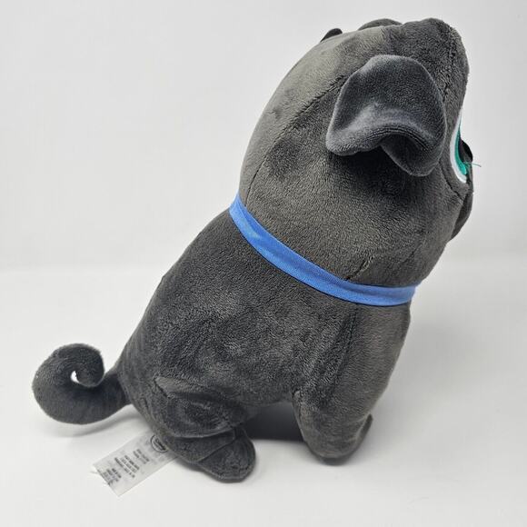 Bingo from Disney's Puppy Dog Pals 10"  Grey Push Stuffed Animal Pug Curly Tail - Picture 4 of 9